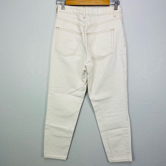 Topshop High Waisted White Ivory Mom Jeans Petite W26/28 - Picture 6 of 7